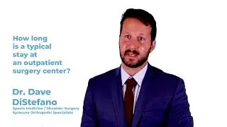How long is a typical stay for a shoulder replacement in an outpatient surgery center?