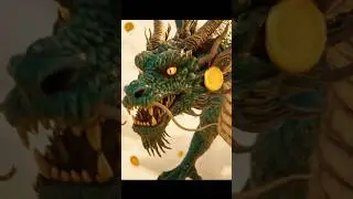 Epic Asian Dragon Soars as Golden Coins Rain from the Sky | 4K Cinematic Fantasy