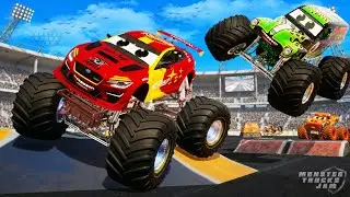 Who Is the Fastest? 🏁 Monster Jam Showdown! Racing Monster Truck vs Grave Digger Freestyle Challenge