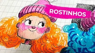 Aprenda a desenhar ROSTINHOS| BRENDA BOSSATO