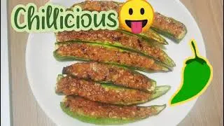 GREEN CHILLI PEPPER stuffed with minced pork new recipe!