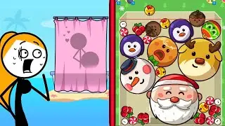 ✏️ Draw Fly Weegoon VS 🍉 Fruit Merge Match &ndash; Christmas Theme 🎅🎄 | All Levels Gameplay 🎮
