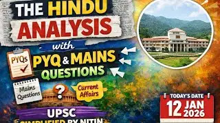 The hindu analysis 12 jan 2026 with the pyq and mains question #upsc #ias #thehindu #currentaffairs
