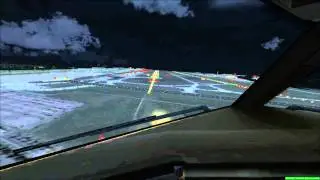 Night Landing Boeing 777-300ER Frankfurt Thai Airways