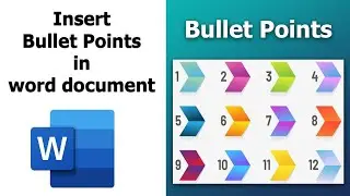 How to insert bullet points in word document | Add bullet points in Microsoft Word 2021