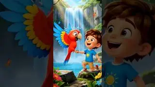 Tiya Pakhi Gan 🎵 | Boy & Parrot Mountain Song | Bangla Kids Cartoon Song #kidssongs #villagekids