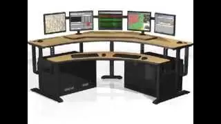 Banana Table, PACS Workstation, Radiology Furniture, Command Center Furniture, 911 Furniture