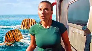 スピノサウルスに囲まれる | ジュラシック・ワールド　復活の大地 | 映画シーン