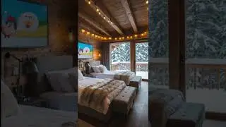 Cozy Winter Cabin Bedroom | Luksuri&oslash;st og Koselig Soverom  #dreambedroom #aesthetic #vibes #ルームツアー