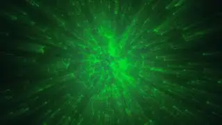 🔮 Abstract Spiral Tunnel of Glowing Magical Particles Multicolored Green Energy Vortex 4K (No Audio)