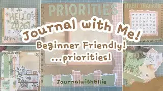 Journal With Me *BEGINNER FRIENDLY* Junk Journal Priorities Page Setup #junkjournal #journaling