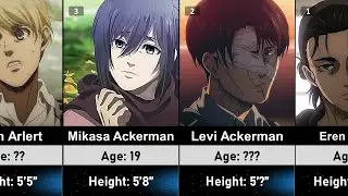 Attack on titan: Final age and height of all characters in final season