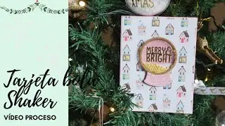 Tarjeta con shaker f&aacute;cil Navidad