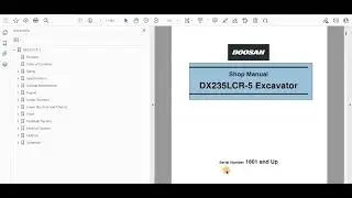 Doosan DX235LCR-5 Excavator Shop Manual