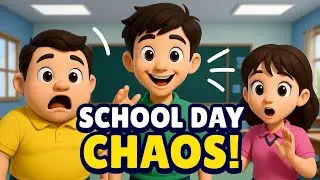 🎒😂 The School Day That Went CRAZY! 🤣📚 | Funny 3D Cartoon Story 🏫✨#FunnyCartoon #KidsStory #SchoolFun
