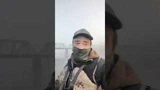 Out here freezing, fishing for trophy Steelhead!