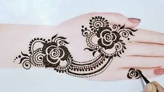 dark stain mehndi design back hand || dark stain mehndi design front hand || mp mehndi artist 