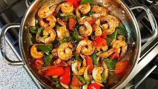 Oyster Sauce Flavoured Shrimp Stir Fry | CaribbeanPot.com