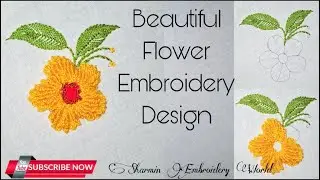 Beautiful Flower Embroidery Design | Handmade Thread Art | Sharmin Embroidery World.