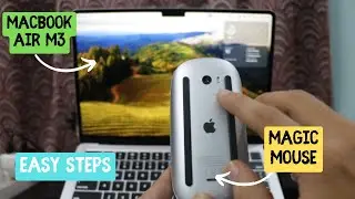 How to Connect Apple Magic Mouse with Macbook Air M1/M2/M3 Pro in Hindi