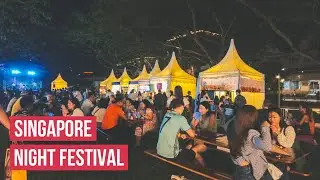 🇸🇬 Singapore City Night Walk in Bras Basah Bugis District | Singapore Night Festival 2022 [4K HDR]