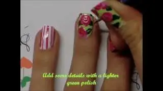 Vintage Roses Nails