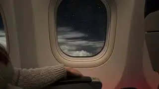 Night Flight ASMR ✈️ Airplane Cabin Sounds for Deep Sleep 밤 비행기 탑승 ASMR | 기내 소리로 깊은 숙면