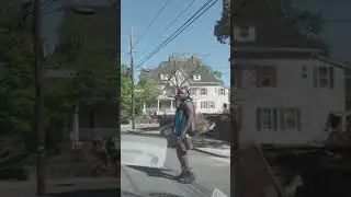 Prime Delivery Moment #amazon #crosswalk #jaywalker