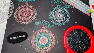 Relaxing Spirograph Drawing ASMR 🎄 Christmas Ornaments | Cyclex Art Therapy (No Talking)