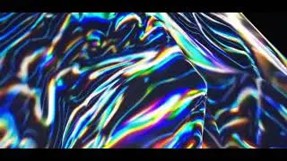 Iridescent Waves 🌈 | Abstract Holographic Fabric Flowing in Motion | Stock Footage 4K