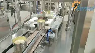 #Automatic Milk Powder Auger Filling Canning Seaming Production #Line for Metal #Tin Can