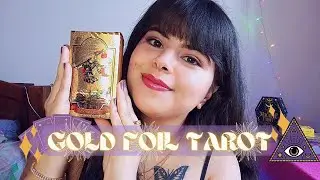 Tarot dorado😱✨Reseña del Gold Foil Tarot y mi colección Rider Waite Smith☀️🔮💫| Lunara Mística🌙