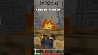 simple bed low time best bed #minecraft