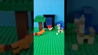 part 2 of taking my lego mini figures to the minecraft world #shorts