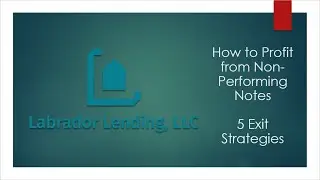 How To Profit from Non-Performing Mortgage Notes: 5 Exit Strategies
