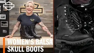 Harley-Davidson Women's Balsa Skull Motorcycle Riding Boot Overview