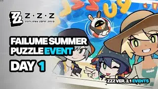 Failume Summer Puzzle Event Day 1 Gameplay - Zenless Zone Zero 2.1