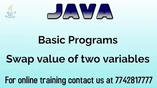 java program to swap value of two variables