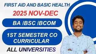 first aid and basic health ba bsc bcom 1st semester ccsu university |co curricular 1st semester ccsu