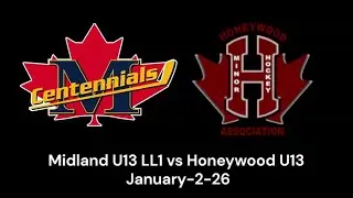 Midland U13 LL1 vs Honeywood U13 1-2-26