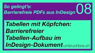 Barrierefreier Tabellen-Aufbau im InDesign-Dokument #BarrierefreiePDFs