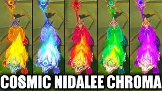 All Cosmic Huntress Nidalee Chroma Skins Spotlight (League of Legends)