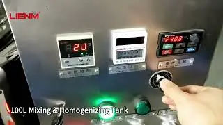 LIENM 100L movable stainless steel mixing tank with homogenizing and heating