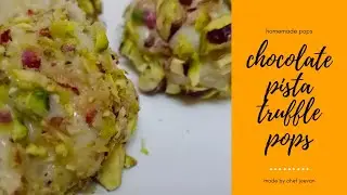 How to make pista truffle pops/ homemade white chocolate pops/ pops recipe in tamil/ chef jeevan #32