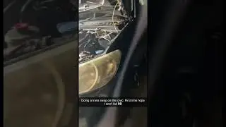 Transmission swap on this Honda Civic. Cake job
