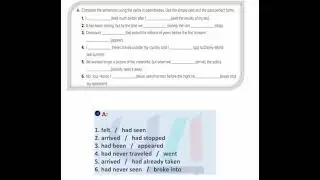 Complete the sentences using the verbs in parentheses  Use the simple past and the past perfect form