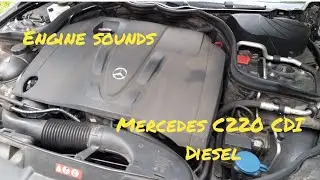 High Mileage Mercedes W204 C220 CDI Diesel Cold Engine Start & Sound