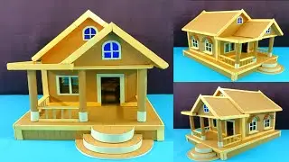 Miniature House Model Crafts Idea | Very Easy Cardboard House Crafts | Cardboard House Design