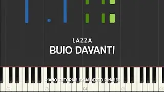 Lazza - BUIO DAVANTI (Piano tutorial with Synthesia)