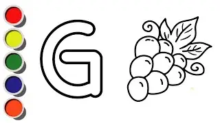 G for Grapes || abcd song || abc alphabet learning || grape drawing simple @Kids Colorista ​